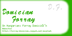 domician forray business card